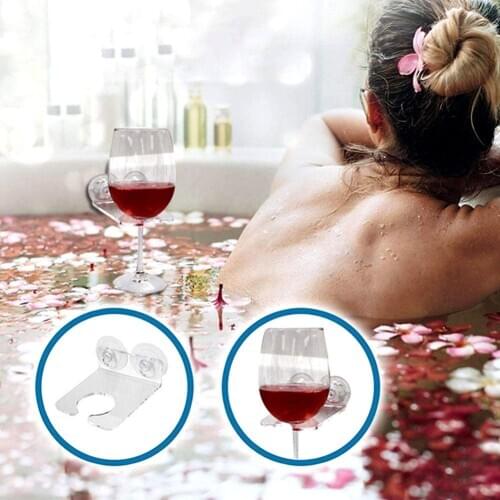 Wine Glass Holder Acrylic vertical With Suction Cups Red Wine Glass Holder 10x10x4.5 Strong Bathroom Wine Glass Rack