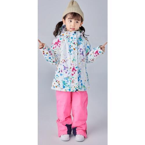 Kids Ski Suit jacket Children Waterproof Warm Girls Jacket And Pants Winter Skiing And Snowboarding Clothes Ch