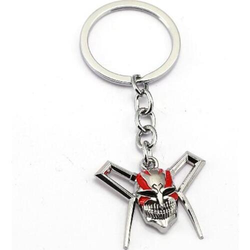 HSIC Cosplay Bleach Keychain Kurosaki Mask Pendant Metal Key Chains Unisex Jewelry Key Ring Holder Anime Jewelry HC11142