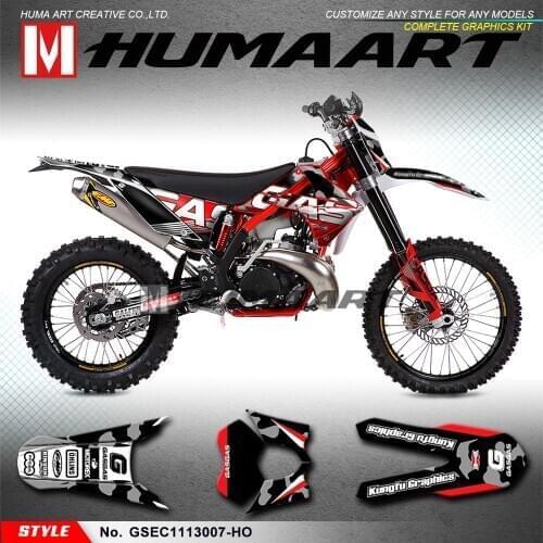 HUMAART Off-road Sticker MX Graphics Kit Vehicle Wraps for Gas Gas EC 125 200 250 300 2T 450 4T 250F 300F 450F 2011 2012 2013