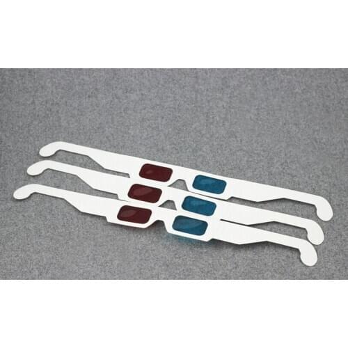 Red & Blue 3D Glasses white paperboard 3D stereo glasses