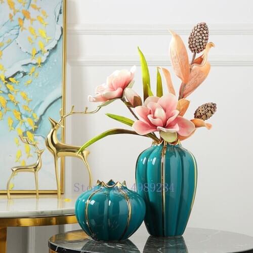 Creativity Ceramics Vase Golden Irregular Modern Home Decoration Flower Arrangement Hydroponics Flower Vase Wedding Vases