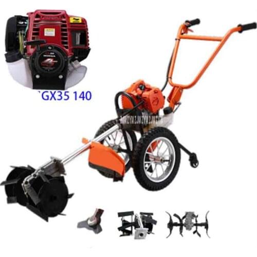 Lightweight hand push type 1900W High power rake Scraper Scarifier Lawn mower,GX35 140 Air Cooling,4-Stroke motor 38.9CC 2.5