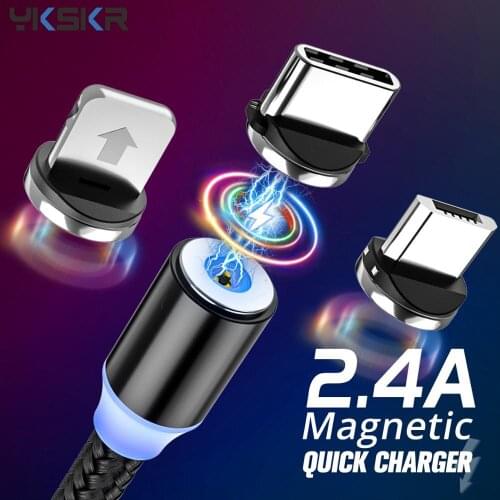 Magnetic USB Cable Fast Charging USB Type C Cable Magnet Charger Data Charge Micro USB Cable Mobile Phone Cable For iphone 11 Xs