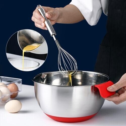 1PC Stainless Steel Kitchen Mixing Bowls Durable Rice Noodle Soup Bowl Household Thicken Cooking Pot For Salad Cooking