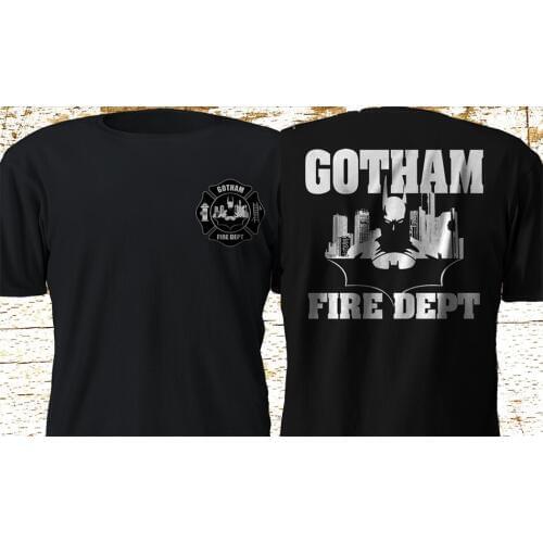 New Gotham City Fire Department Firefighter Rescue T-Shirt Fashion 2019 Crew Neck Men Short-Sleeve Casual Tee Shirts