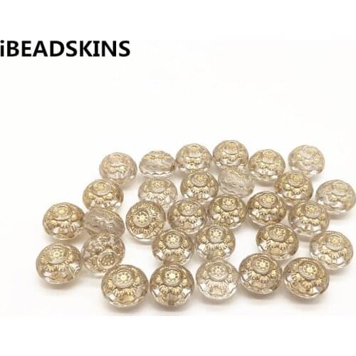 New arrival! 13mm 530pcs clear with gold stripe oblate shape beads for Earrings accessories parts,hand Made Jewelry DIY
