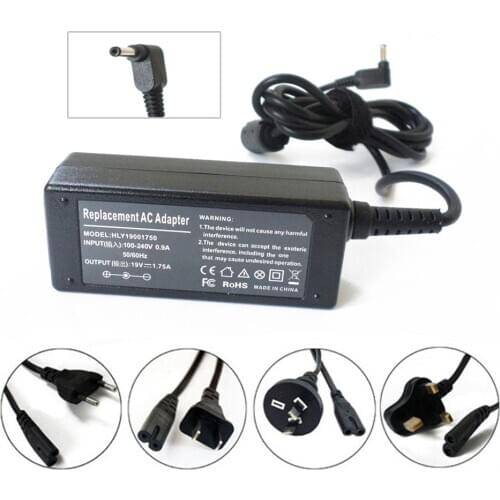 New 19V 1.75A 33W AC Adapter Power Supply Cord For Asus VivoBook S200E-RHI3T73 S200E-CT157H S200E-DH31T AD890326 Battery Charger
