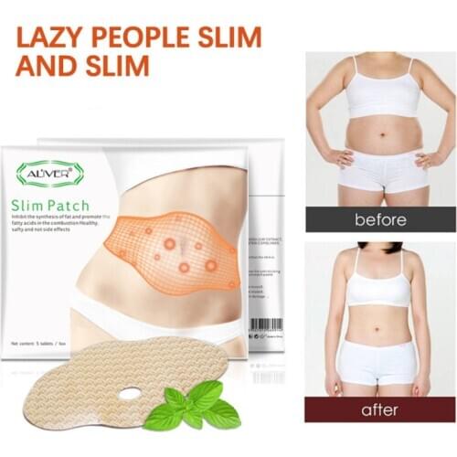 5PCS Wonder Patch Quick Slimming Patch Belly Slim Patch Abdomen Slimming Fat Burning Navel Stick Weight Loss Slimer Tool