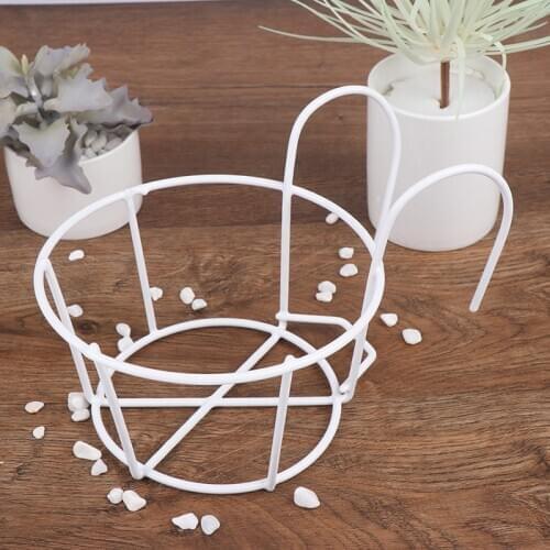 Garden Supplies Hanging Plant Iron Racks Balcony Round Flower Pot Rack Railing Fence Outdoor 1PCS