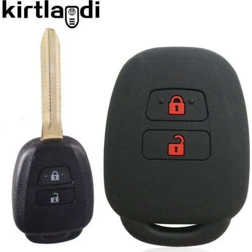 Silicone Car Key Case for Toyota Rav4 Vitz Aqua Ractis HiAce Land Cruiser Cover Keyless Remote Fob Shell Jacket Sleeve Protector