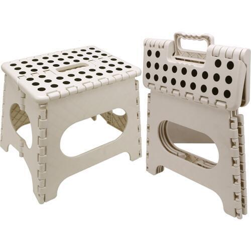 Travel Outdoor camping Folding Step Stool Plastic Carrying handle Portable Folding Chair Anti-slip Bathroom Stool 29x22x27CM