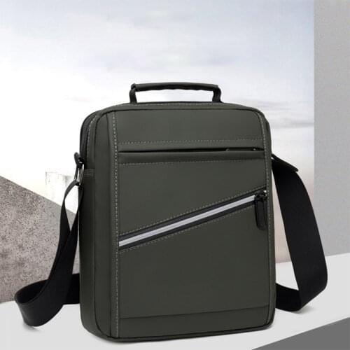 Mens Personal Pocket Bag Oxford Cloth Reflective Strip Shoulder Bag Leisure Trend Outdoor Messenger Bag Large Capacity Handbag