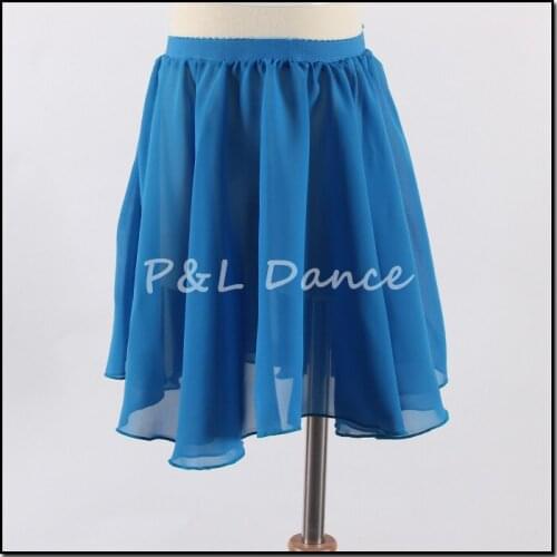 Reinforced Chiffon Imported Elastic 12 Colors 3 Sizes Childrens Pull on Skirts Ballet Practice Skirts