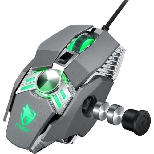 V10 Programming Wired Gaming Mouse 6400DPI Ergonomic USB Computer 7 Buttons Adjustable Backlight for PC Laptop