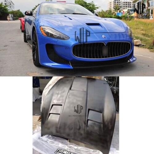 High Quality Carbon Fiber Front Engine Hood Bonnets Engine covers For Maserati GT GTS Car styling 08-UP