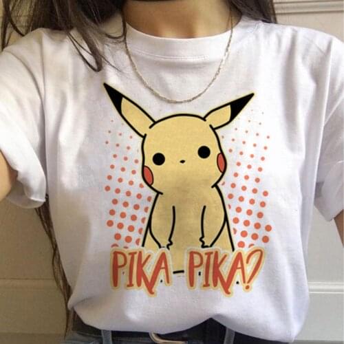 Pokemon Clothes Woman T-shirts Kawaii Women Ulzzang Harajuku Shirt Summer Short Sleeve Cartoon Tops Fashion Women Tee Shirt
