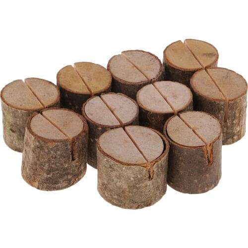 10pcs Wooden Table Number Place Stand Holder Base Wedding Party Table Decor