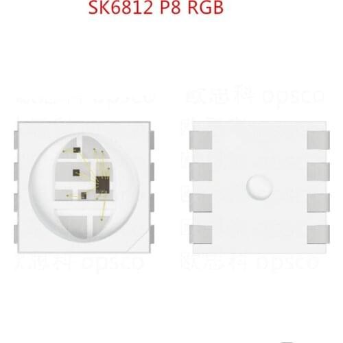 1000Pcs Addressable SK6812 P8/ SK6812 P8 RGBW 5050 Full color LED Chips For full color strip Module screen Similar with WS2812B