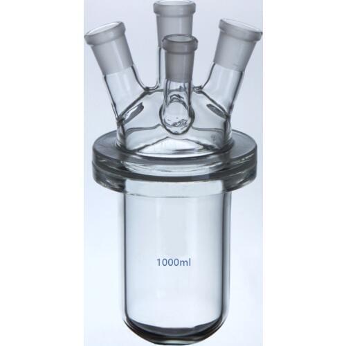 250ml 500ml 1000ml 2000ml four mothes glass reactor heavy sheet glass reaction still reaction flask free shipping