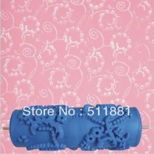 5'' soft rubber roll flower mould FREE shipping 125mm liquid wallpaper liquid wallpaper drum print mould 070Y