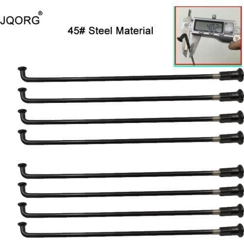 8 G Black Color Diameter 4.0 mm J-bend Motocross Wheel Spokes 45# Steel Material Equal Diameter Black Color Motorcycle Spokes