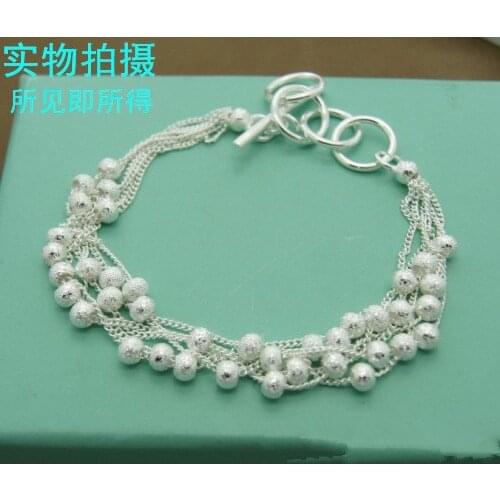 Mens & Womens 925 Sterling Silver Bracelet Fashion Silver Charm Bracelet Jewelry Gift