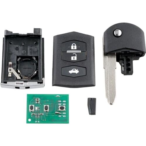 AU05 -Car Smart Remote Key 3 Buttons 80-Bit 63 Chip Car Key Fob Fit for MAZDA 2 3 5 6 RX8 MX5 43hz