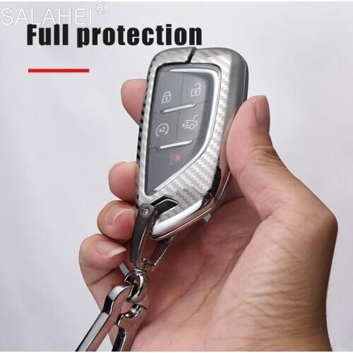 5 Buttons Zinc Alloy TPU Car Remote Key Case Cover For Cadillac CT5 2019 2020 Auto Key Holder Shell Keyless Keychain Accessories