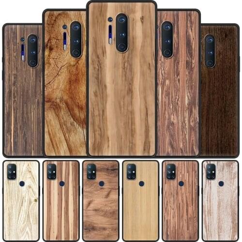 For OnePlus 8 Nord 7Pro Case For One Plus Z N10 5G 8T 7 Pro n100 7T 6T Full Protection Soft Phone Cover ShellTexture Wood Funda