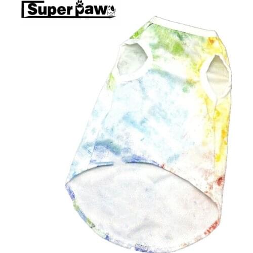 Summer Pet Dog Colorful T-shirt Cooling Clothes For Small Medium Dogs French Bulldog Schnauzer Chihuahua Pug Hoodie Coat LXC13