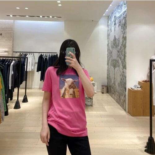 Summer Women Casual Animal Print Fashion Slim New Cotton T-Shirt Female High Street Casual Top Ladies Loose Designed Tee ML145