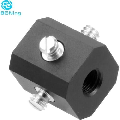 BGNing 1/4" 3/8" inch Metal Adapter Screw Bracket Cubic Mount Cube for Tripod Camera Rig Cage LED Light Magic Arm Clip Clamp