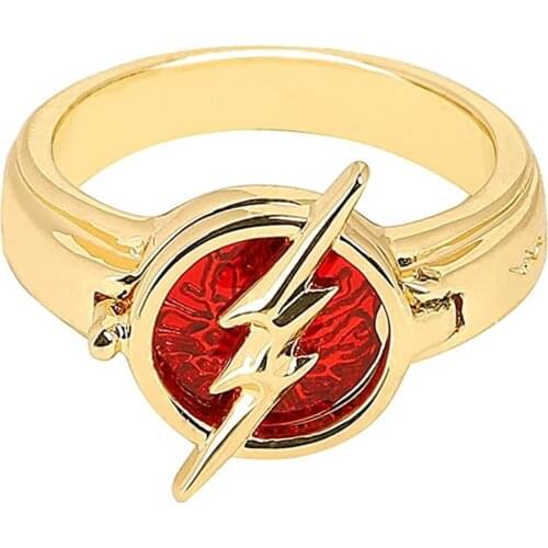 Xcoser Super Hero New Ring Gloden with Red Ring Accessory Zinc Alloy Cosplay Accessories Props