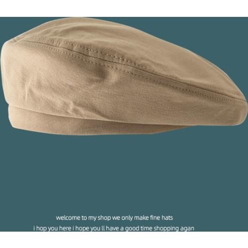 Retro Plain Beret Fashion Women Autumn Winter Hats Reversible British Style Painter Forward Hat Front-Back Wear Octagonal Caps