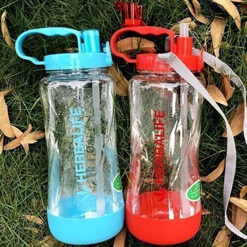 Wholesale price Portable sports bottle 2000ml 2L Herbalife nutrition 24Fit straw water bottle sport plastic Bottle Kettle