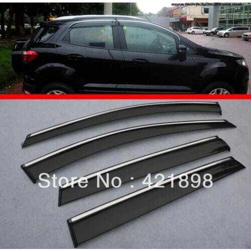 Plastic Exterior Visor Vent Shades Window Sun Rain Guard Deflector For Ford EcoSport 2013 2014 2015 2016