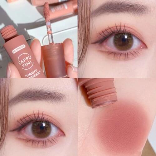Cross-border eye shadow matte velvet cream texture smooth blush liquid eye shadow