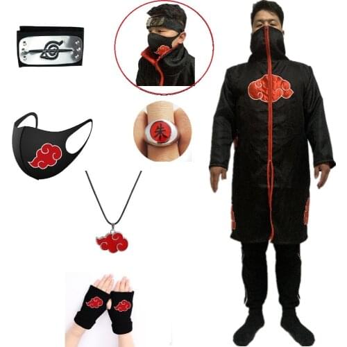 Uchiha Obito Uzumaki Cosplay Costume Kids Cloak Coat Halloween Carnival Suit Anime