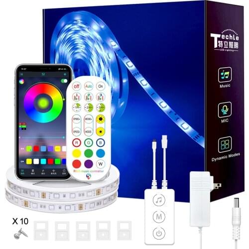 USB LED Strip Light Bluetooth RGB Lights Flexible TV Backlight Lamp 5050 5V LED Tape Diode Phone Bluetooth APP 1-30m For Room
