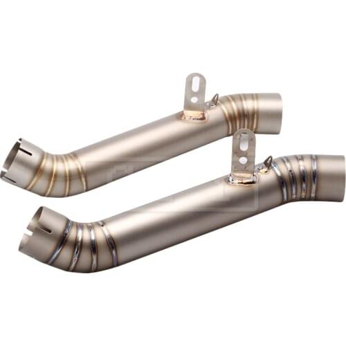 Motorcycle Exhaust Muffler Link Pipe for Aprilia RSV4 RSV 4 2009-2016 Titanium Alloy 60.8mm Moto Exhaust System Accessories