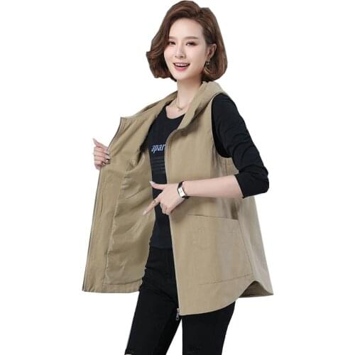 Womens Mid-length Vest Double layer With lining Jacket 2021New Fashion Female Sleeveless Vest Coat Femme Plus Size Waistcoats C