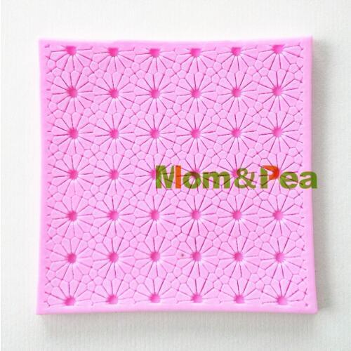 Mom&Pea 0842 Free Shipping Flower Lace Shaped Silicone Mold Cake Decoration Fondant Cake 3D Mold Food Grade