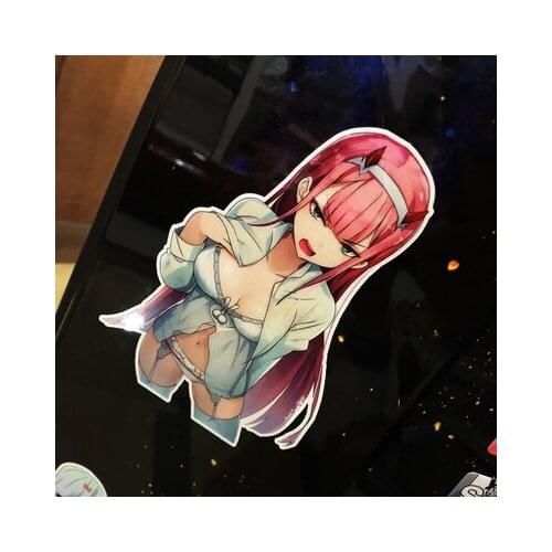 1PCS Car Styling Applique Classic Cartoon Anime Lovely Girl Cute Auto Window Tail Stickers for Darling Girl Beauty
