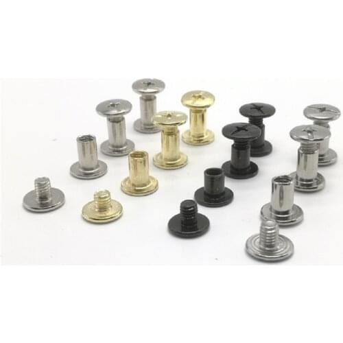 20pcs/lot 5mm Black Book screws/Picture books screws rivets/Album butt screw snap rivet