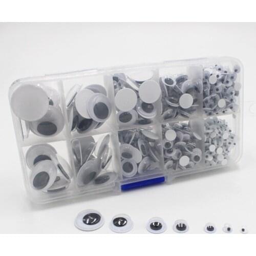100-730pcs 4-18mm Eye Self-adhesive Clothes Scrapbooking for Teddy Bear Stuffed Toy Snap Animal Puppet Doll Round Wobbly Googly
