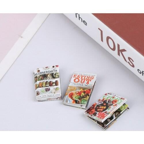 3Pcs/set 1/12 Dollhouse Vintage Miniature Book Model Decor Furniture House