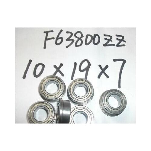 5pcs Miniature Flange Bearing 10x19x7mm 10x19x7 F63800ZZ