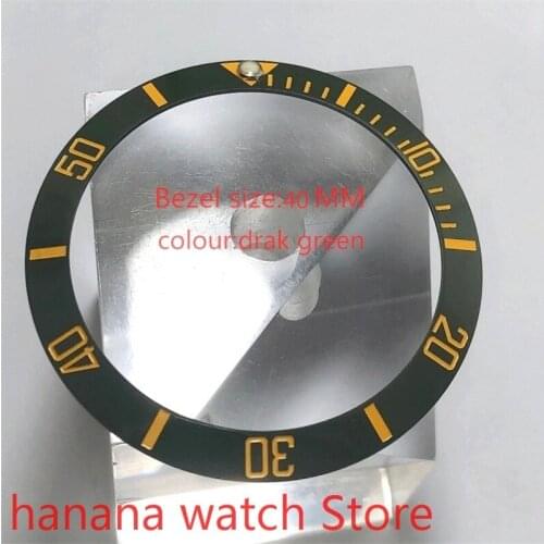 Bliger brand new high-quality hot-selling 40mm pearl rotating watch bezel drak green suitable for 43mm self-winding mens watch