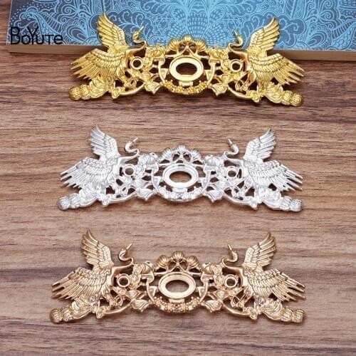 BoYuTe (5 Pieces/Lot) 41*108MM Metal Alloy Phoenix Accessories Diy Handmade Hair Jewelry Materials Wholesale
